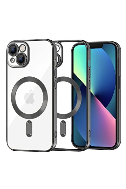 Stef's Cat Θήκη MagSafe για Apple iPhone 13, Techsuit Luxury Crystal, Μαύρη