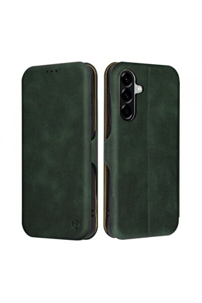 Stef's Cat Θήκη για Samsung Galaxy A56 A566, Safe Wallet Plus, Πράσινη