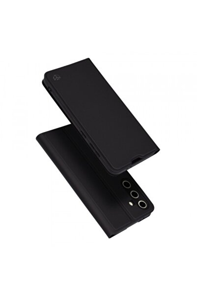 Stef's Cat Carcasă pentru Samsung Galaxy S24 FE S721, Magskin Book, Neagră