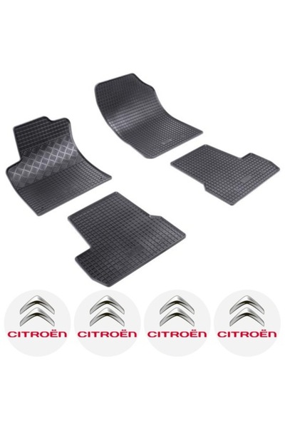 Rigum Set covorașe cauciuc Citroen DS3 (2009 - 03.2019) cu 4 autocolante rotu...