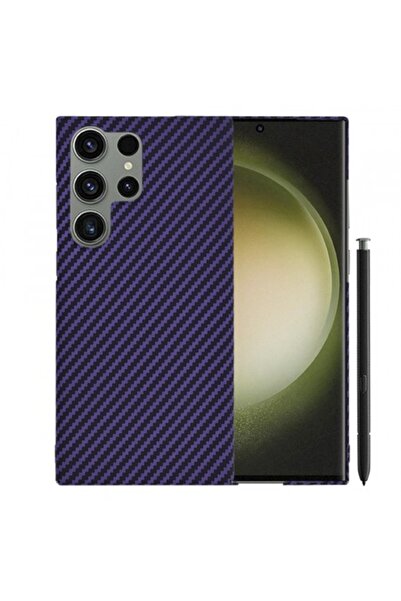 Stef's Cat Θήκη για Samsung Galaxy S23 Ultra S918, Carbonite FiberShell, Μωβ