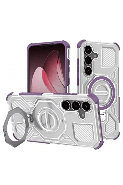 Stef's Cat Θήκη τηλεφώνου για Samsung Galaxy S25+ S936, Carbon Shield Pro, Μωβ