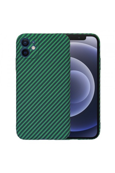 Techsuit Carcasă pentru Apple iPhone 12, Carbonite FiberShell, Verde