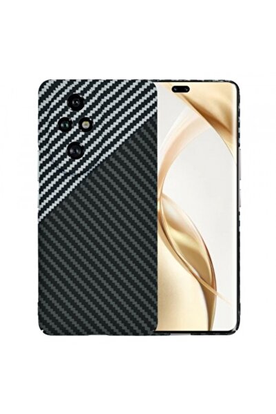 Stef's Cat Калъф за Honor 200 Pro, Карбонитова Фиброобвивка, Сив