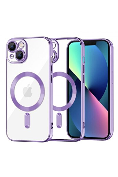 Stef's Cat Carcasă MagSafe pentru Apple iPhone 13, Luxury Crystal, Mov deschis