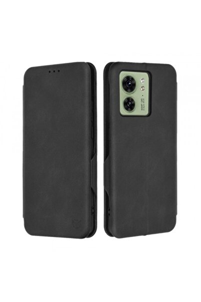 Stef's Cat Husă pentru Motorola Edge 40, Safe Wallet Plus, Neagră