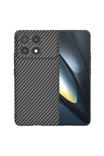 Stef's Cat Θήκη για Xiaomi Poco F6 Pro, Carbonite FiberShell, Μαύρη