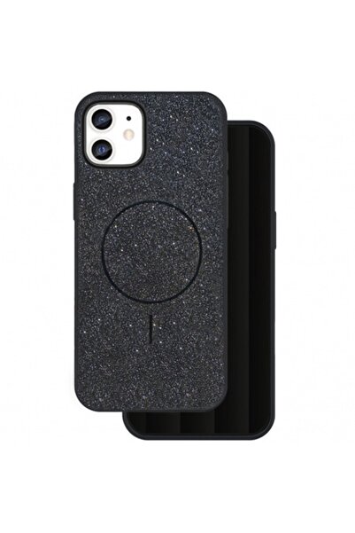 Stef's Cat Husa MagSafe pentru Apple iPhone 11, Glitter Thin Mag, Neagra