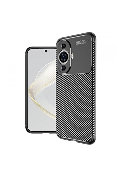 Stef's Cat Husă pentru Huawei nova 12s / nova 11, fibră de carbon, neagră