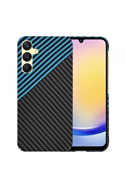 Stef's Cat Carcasă Samsung Galaxy A25 (A256), Carbonite Fibershell, Albastră