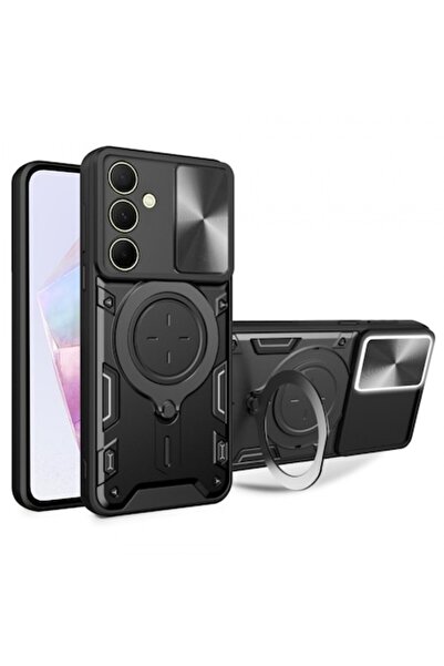 Stef's Cat Carcasă pentru Samsung Galaxy A35 5G (A356), CamGuard Pro, Negru