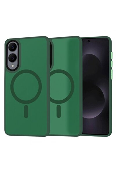 Stef's Cat Husă MagSafe pentru Samsung Galaxy S25 Edge S937, HaloFrost, Verde