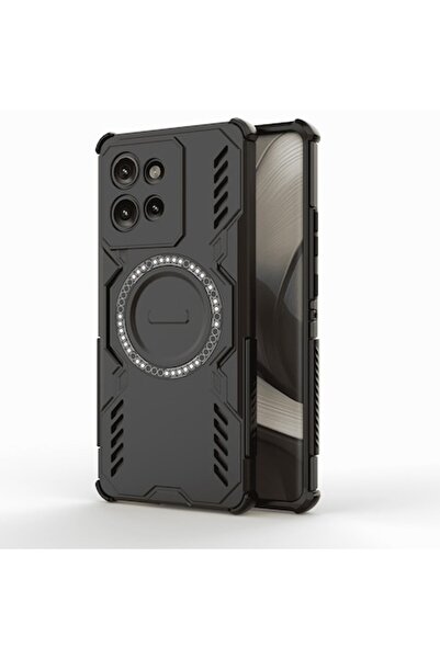 Stef's Cat Husă ArmorMag pentru Motorola Edge 50 (I39) - Policarbonat, Negru