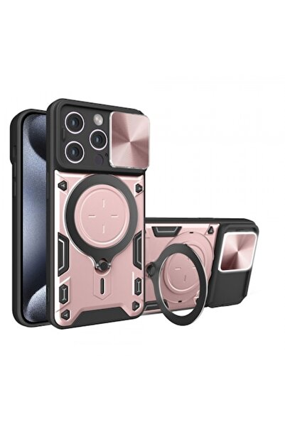 Stef's Cat Θήκη για Apple iPhone 15 Pro, CamGuard Pro, Ροζ Χρυσή