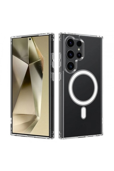 Stef's Cat Carcasă MagSafe pentru Samsung Galaxy S24 Ultra S928, Pro, Transpa...