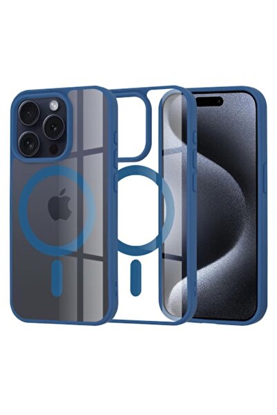 Stef's Cat Калъф MagSafe за Apple iPhone 15 Pro, син