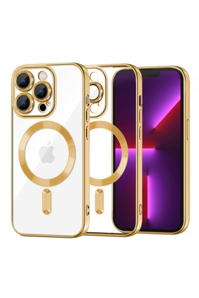 Stef's Cat MagSafe Case for Apple iPhone 13 Pro, Luxury Crystal, Gold