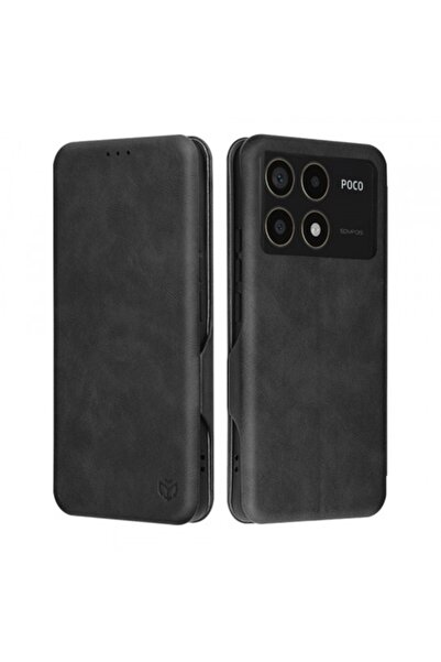 Stef's Cat Θήκη για Xiaomi Poco F6 Pro, Safe Wallet Plus, Μαύρη