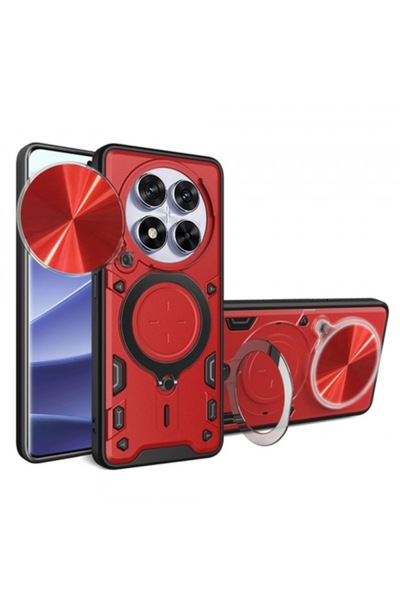 Stef's Cat Husă pentru Xiaomi Poco X7 / Note 14 Pro 5G, CamGuard Pro, Roșie