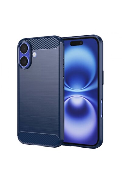 Stef's Cat Калъф за Apple iPhone 16, Карбон, Син