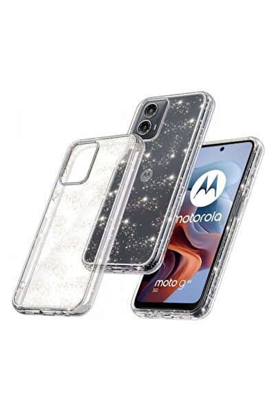 Stef's Cat Husă pentru Motorola Moto G45 / G34, Techsuit SparkleSkin, Transpa...