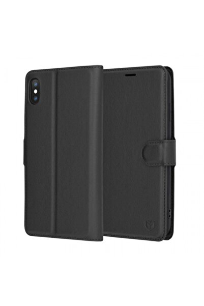 Stef's Cat Δερμάτινη θήκη Folio για Apple iPhone XS Max, μαύρη