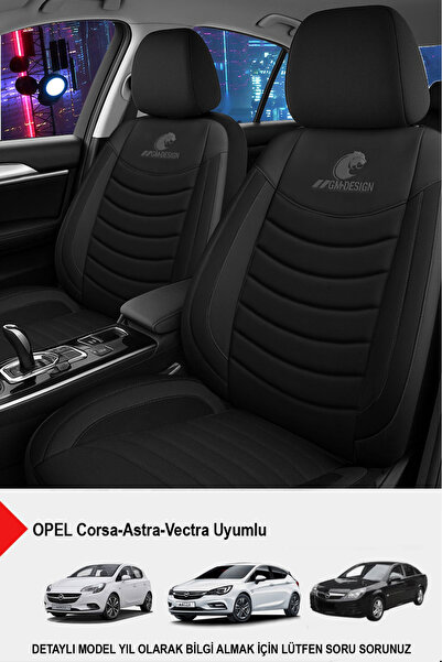 GM-DESIGN Panther Series Linen Fabric Car Seat Cover (Opel Corsa-Astra-Vectra Compatible)