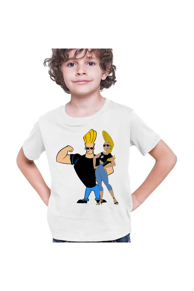 OEM Tricou Copii Baieti Johnny Bravo Jenny Brava Fitness