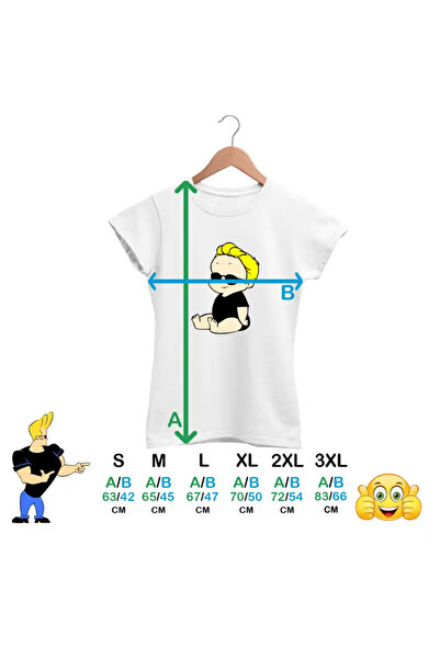 OEM Tricou Femei Johnny Bravo Bebelus Blond Ochelari
