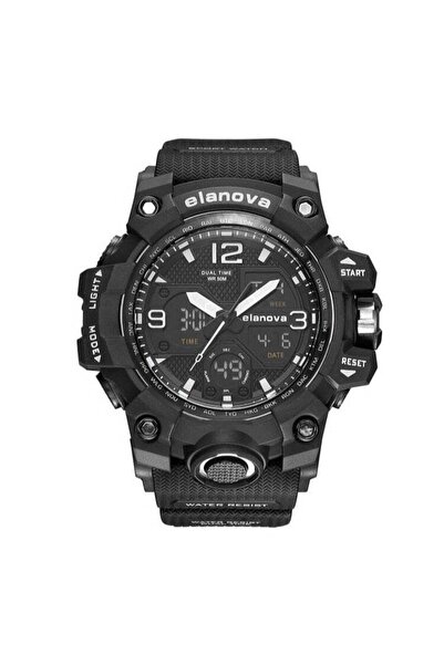 Elanova Stylish wristwatch with analog and digital display