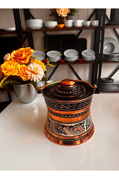 BARITCIOGLU Copper Bakrach with Engraved Design, Large Size