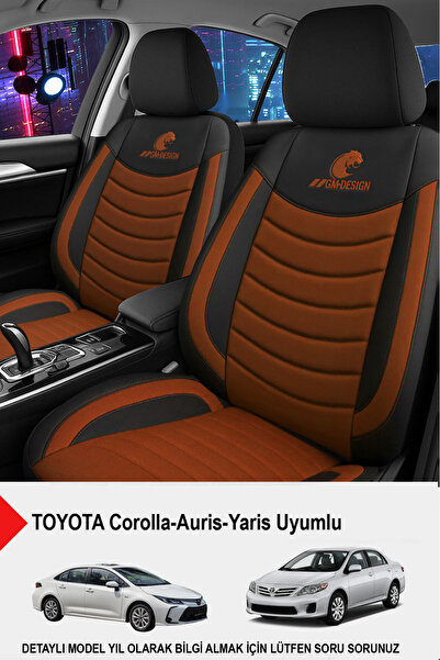 GM-DESIGN Panther Series Linen Fabric Car Seat Cover (Toyota Corolla-Auris-Yaris Compatible)