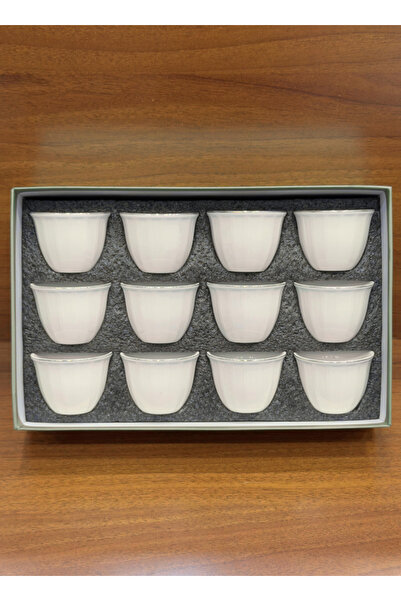 ALQANNAS 12-piece porcelain gold-lined coffee cups, elegant and high quality