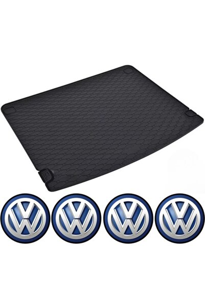 Rigum Set tăvițe portbagaj Passat B6 Break 2005-2010 și 4 stickere rotunde Vo...