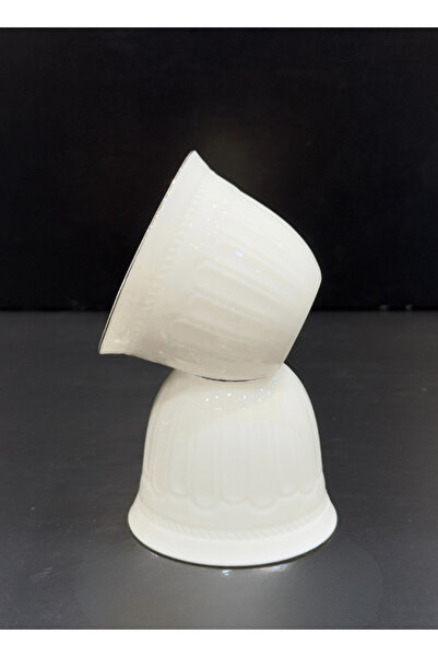 ALQANNAS 12-piece porcelain silver-lined coffee cups, elegant and high quality