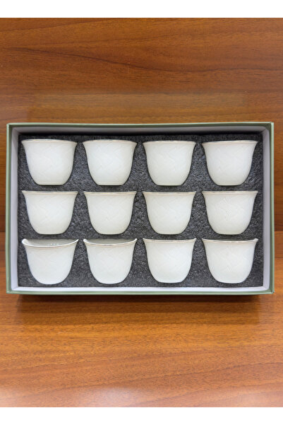 ALQANNAS 12-piece porcelain gold-lined coffee cups, elegant and high quality