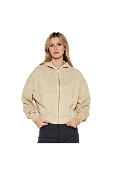 Calvin Klein Bluza cu fermoar BOLD WASHED CK APPLIQUEZIP-THRU