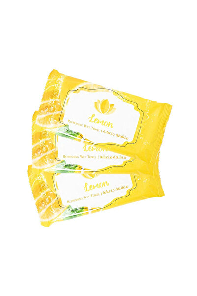 Globalstar منشفة وجه مبللة منعشة بالليمون 25 قطعة