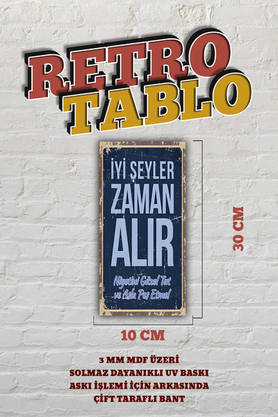 enozeli Anlamlı Sözler Psikolog Retro Tablo Rtr15