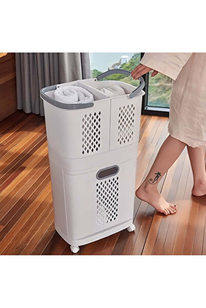 cc bin shihon Portable Bathroom and Laundry Storage and Organization Basket Smart 3-in-1 Laundry Basket: Perfect Organization, Modern Design,