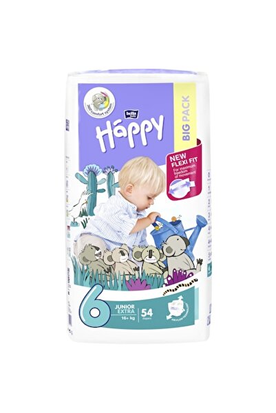 Happy Junior Extra 6 Big Pack Diapers, +16 kg, 54 pcs