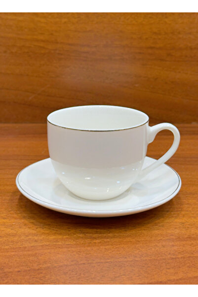 ALQANNAS 12-piece porcelain milk cups with elegant gold lines and high quality