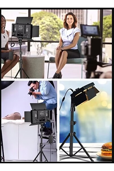 iSalon Lampa Make Up Panou Lumini Studio Bi-Color 800 LED Trepied 160cm - Profesionala