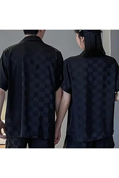 Margoun Couple Matching Satin Pajama Set with Long Sleeve Top and Pants (MG08)