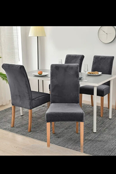 intil Husa pentru scaun Husa pentru scaun material elastic Flexibil Lavabil 6 buc. Husa pentru scaun din material catifea