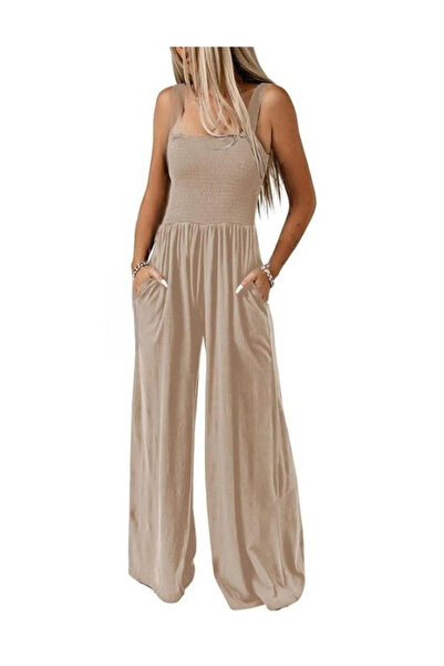 BRONET Women's summer jumpsuit BRONG, with straps and pockets, loose fit XS