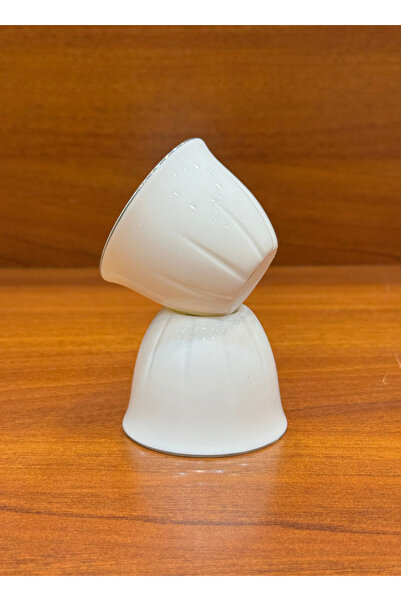 ALQANNAS 12-piece porcelain silver-lined coffee cups, elegant and high quality