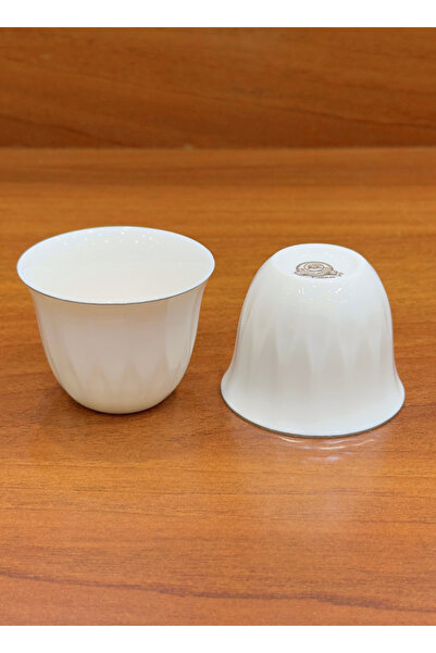 ALQANNAS 12-piece porcelain silver-lined coffee cups, elegant and high quality