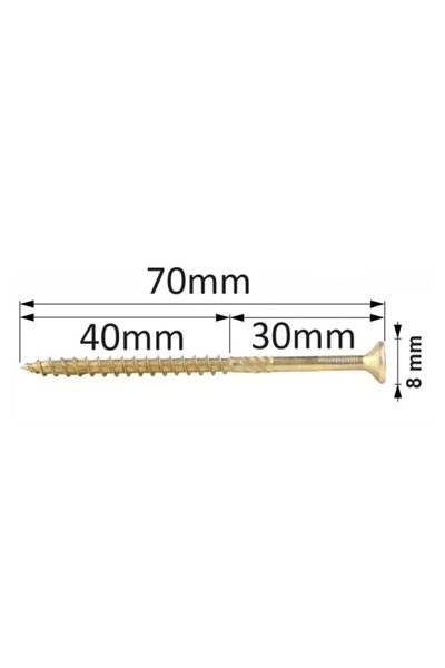 Mag-Krak Surub Dulgherie Cap Inecat 4x70 - 200buc/cutie