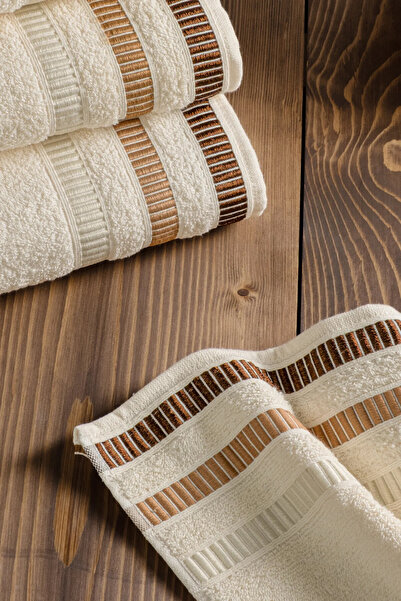 DNZGÜLCAN Sera 3-Piece 100% Cotton Towel Set |   Body and Bath Towel |   70X140 cm